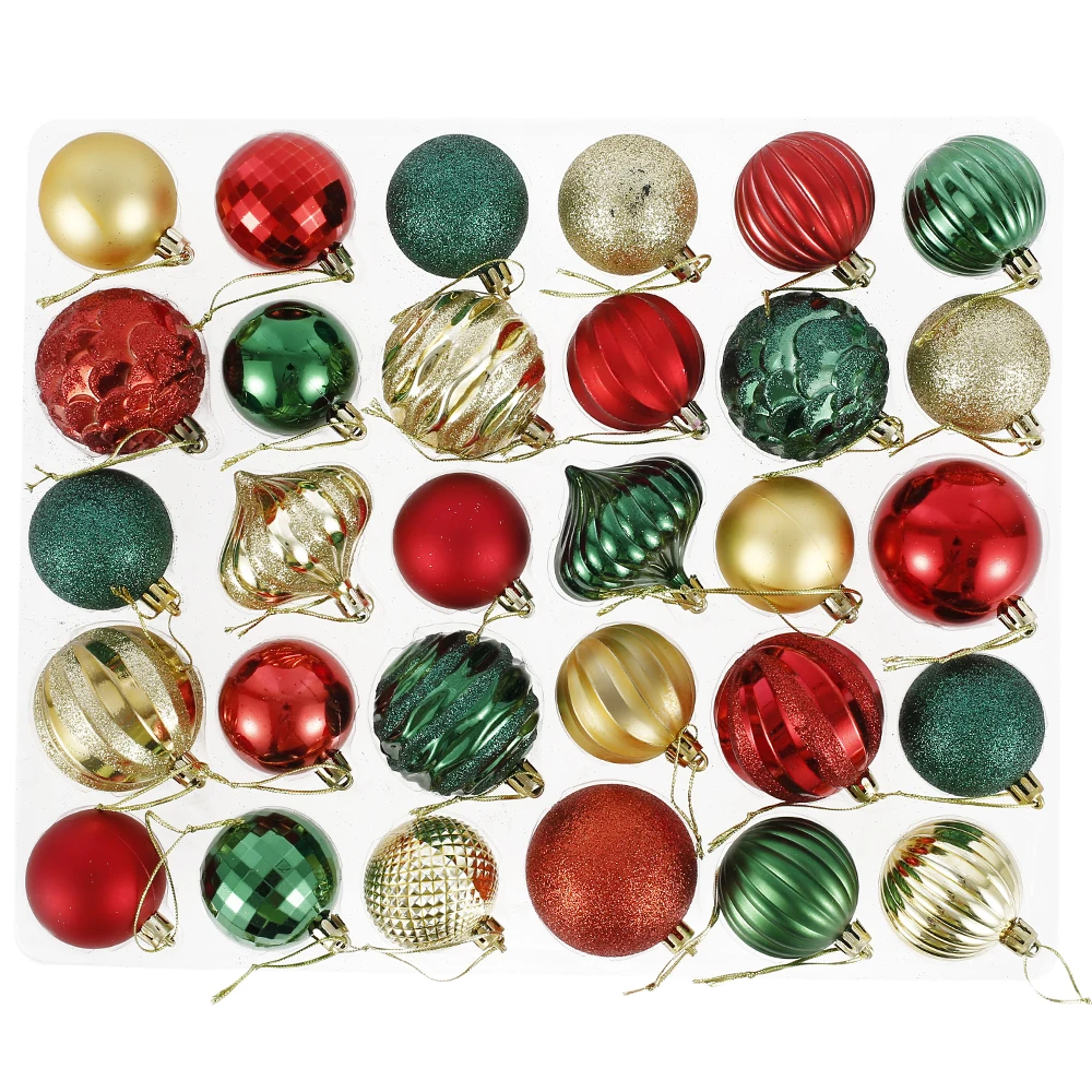 30 шт. Новогодние рождественские шары подвесные для домашней вечеринки
