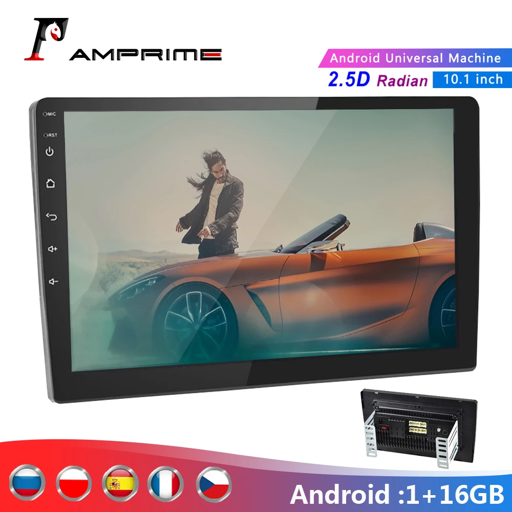 AMPrime 10," Android автомобильный мультимедийный плеер 2 din автомобильный стерео радио Bluetooth wifi Аудио Mirrorlink MP5 плеер с задней камерой