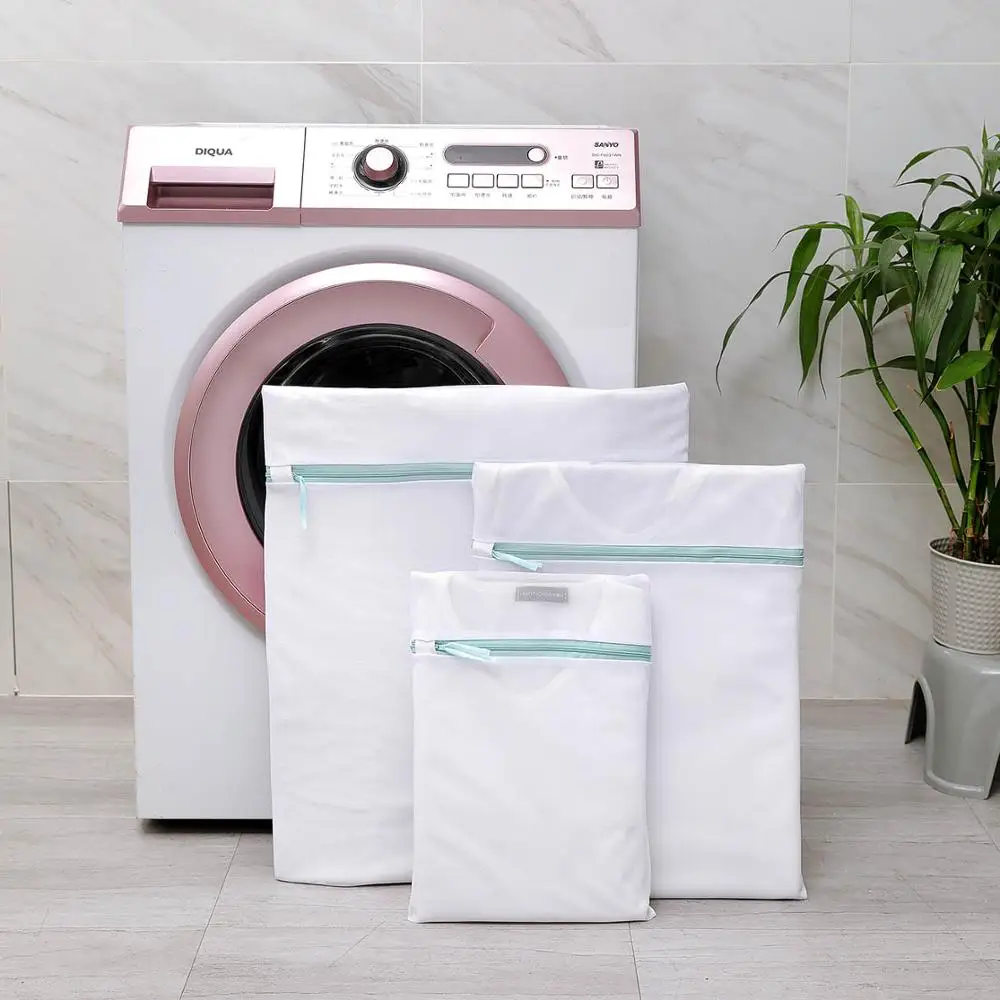 3 шт./компл. сетчатый мешок для стирки на молнии полиэфирная Сетчатая Сумка