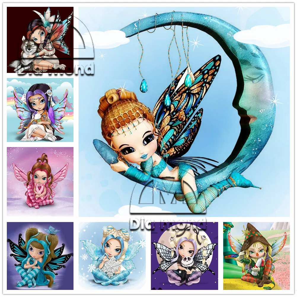 

Flower Fairy Full Drill Diamond Painting Nursery Cartoon 5D Diy Diamond Home Decor Embroidery Cross Stitch Kits Mosaic Art Gifts