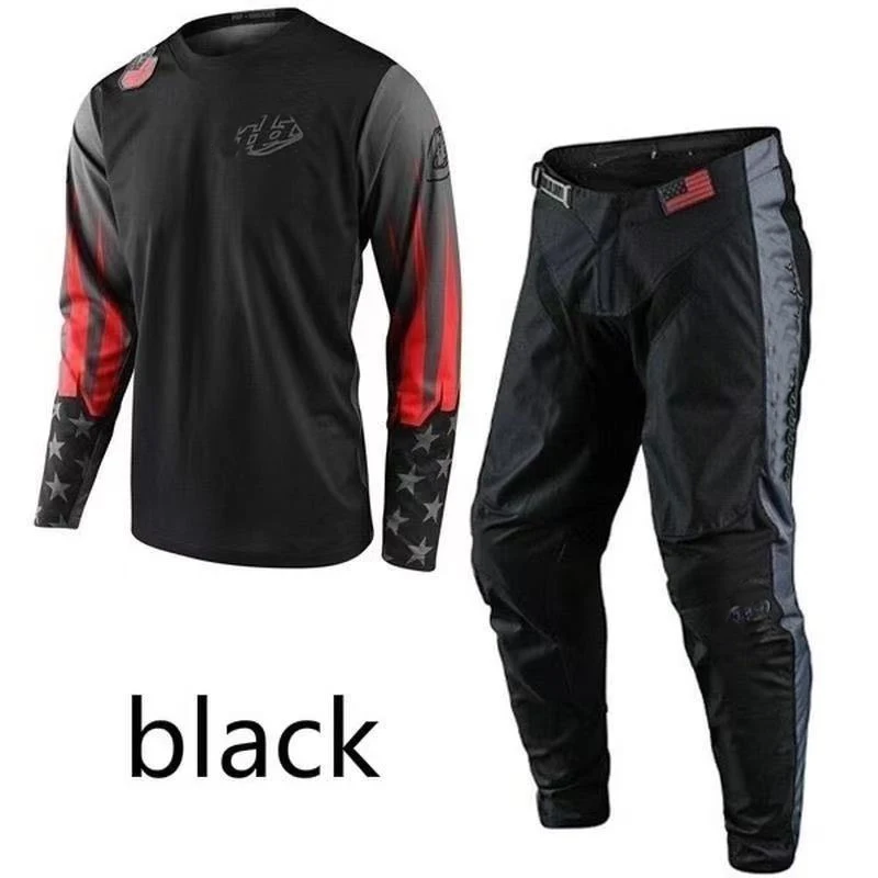 Новинка гоночный костюм для мотокросса MX штаны трикотажные комбо комплект езды