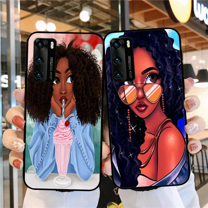 Персонализированный Мягкий силиконовый чехол из ТПУ для телефона MELANIN POPPIN Black Girl