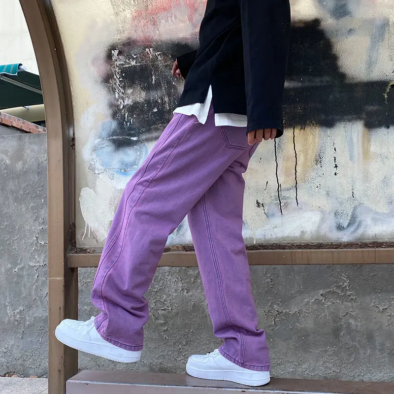 

Men's Jeans Cargo Pants Streetwear Hip Hop Cargo Pants Korean Style Men Harem Pants Joggers Pants 2021 Spring Autumn