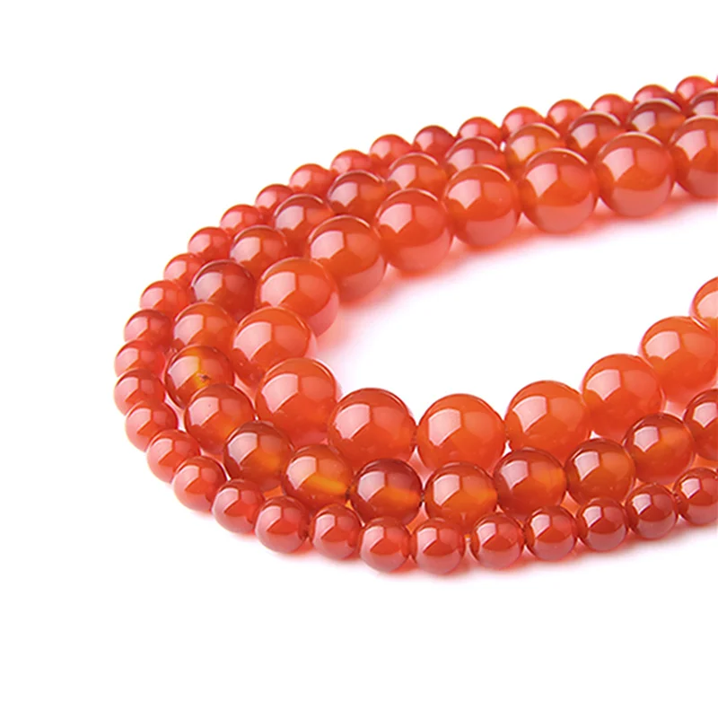 Red Agate Бусины Из Натурального флюорита, фиолетовые круглые бусины с драгоценным камнем, 4, 6, 8, 10, 12 мм, выберите размер для изготовления украшений, браслетов, аксессуаров - Цвет: Red Agate