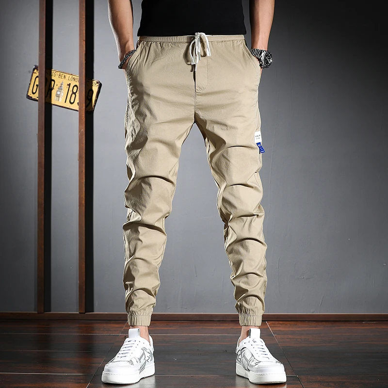 

Joggers Pants 2021 Summer Men Casual Gray Thin Slim Fit Sport Trousers