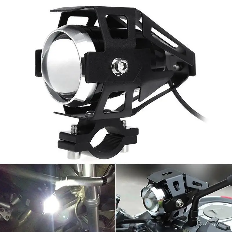 

1 Pair U5 125W Motorcycle Headlight LED Moto Auxiliary Lightings DRL Motorbike Lamps Fog light Universal 12V For Bicycles Cars