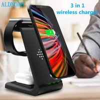 15w 3 in 1 new wireless charger for iphone 12 11 pro max apple watch 6 5 4 3 airpods pro for samsung s21 s20 galaxy buds watch