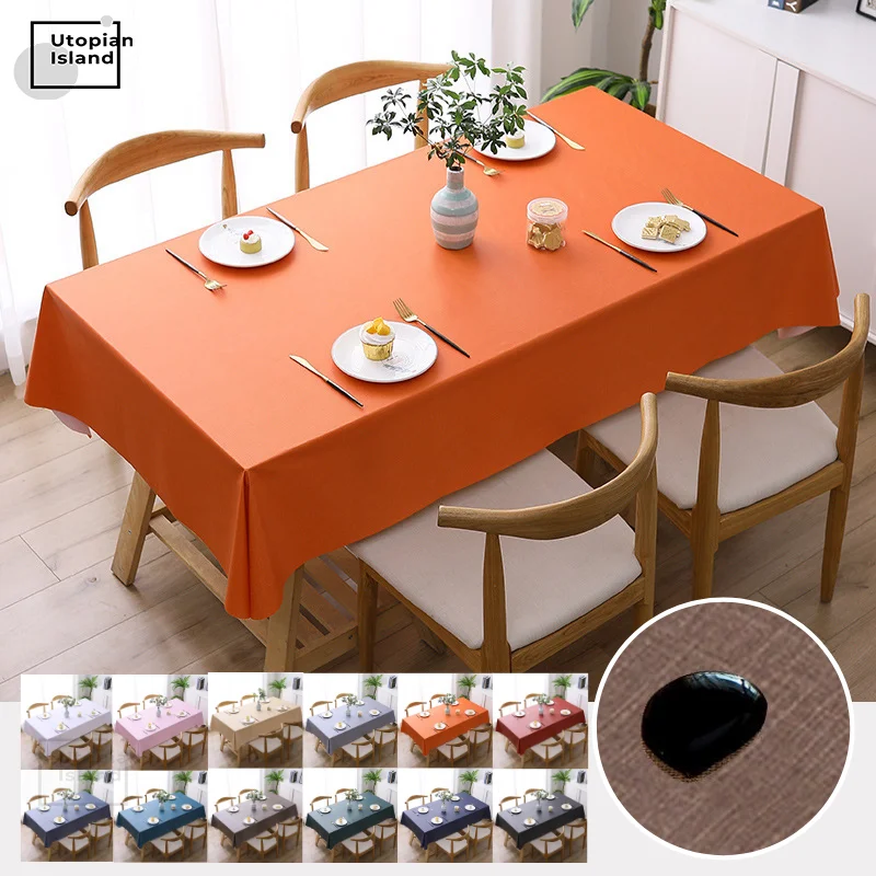 Silicon Table Cover Green Tablecloth For The PVC Cloth Oilcloth Kitchen Anti-stain Waterproof | Дом и сад