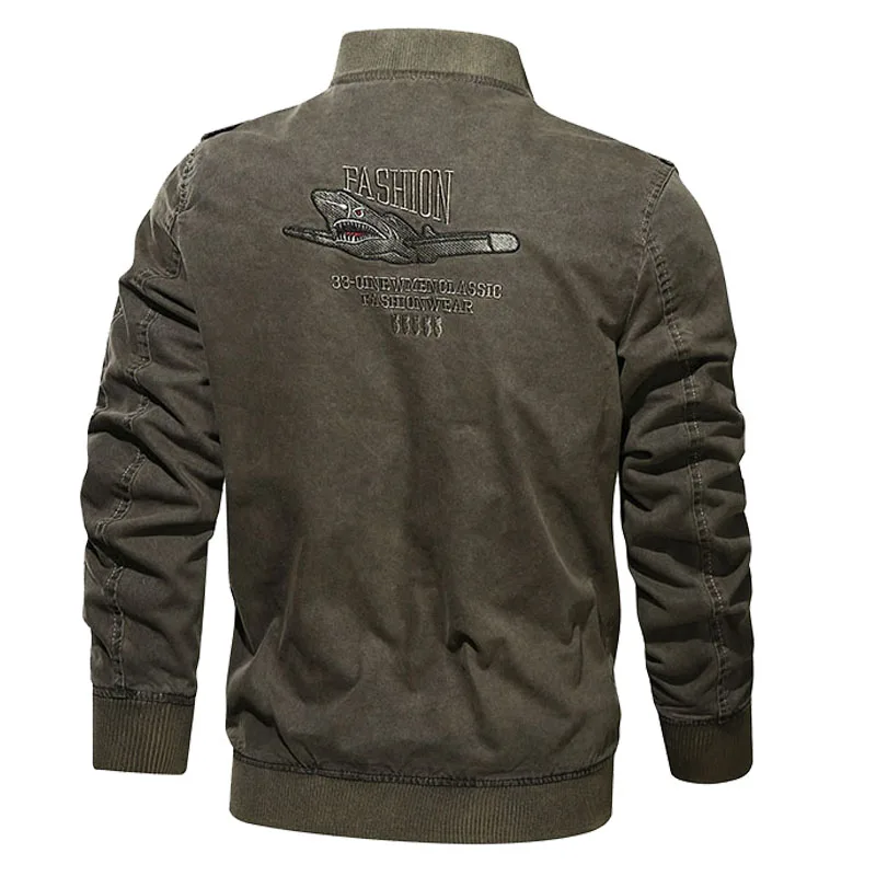 Куртка-бомбер мужская в стиле милитари тактическая мытая летная куртка