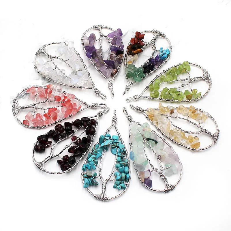 Ожерелье с кулоном в виде дерева жизни проволочной обмоткой 100% ювелирные изделия