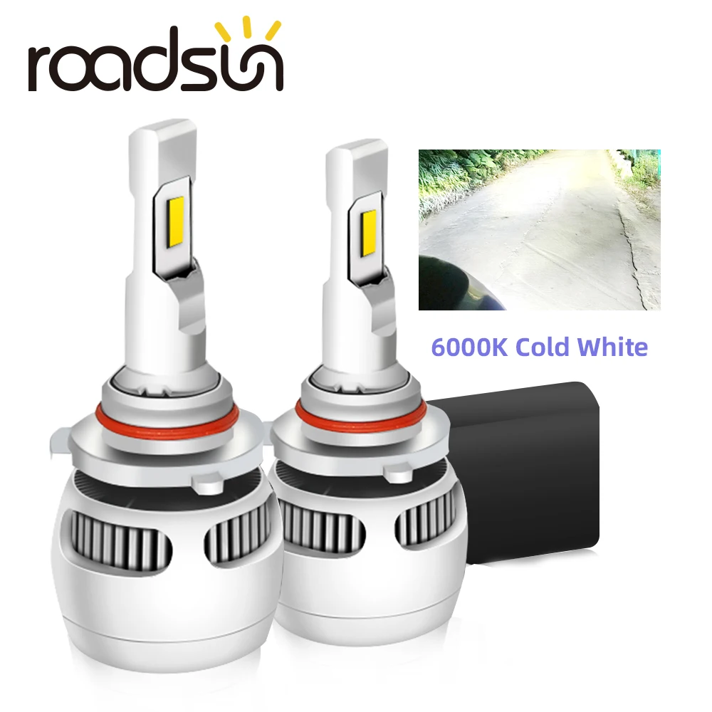 

Светодиодсветодиодный лампы для фар roadsun 90 Вт 6000K H1 H7 H4 Canbus H11 9005 HB3 9006 HB4 9012 18000LM 12 В 24 В, противотуманные фары для грузовиков и автомобилей