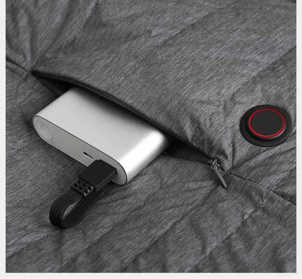 Xiaomi Cottonsmith Смарт Температура Контролируемая лихорадка 90% пуховик на гусином пуху, белая майка для мужчин и женщин, 4-скоростной Температура управления