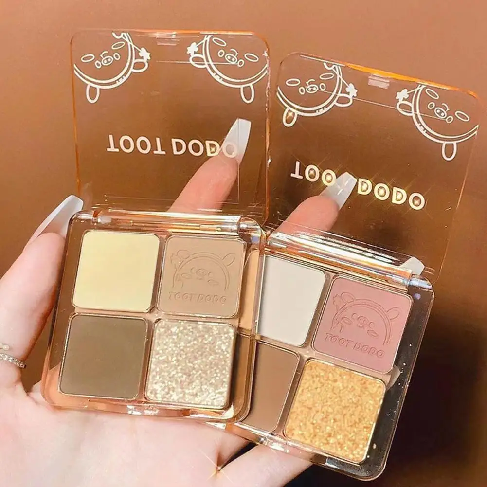 

4color Eyeshadow Palette Beginner Student Nude Makeup Shadow Makeup Pearlescent Eye Eye Cosmetics Palette Eyeshadow Matte K E2E2