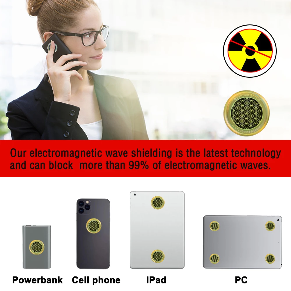 EBUTY 6 шт. круглые с защитой от радиации мобильный телефон наклейки ЭМП скалярной