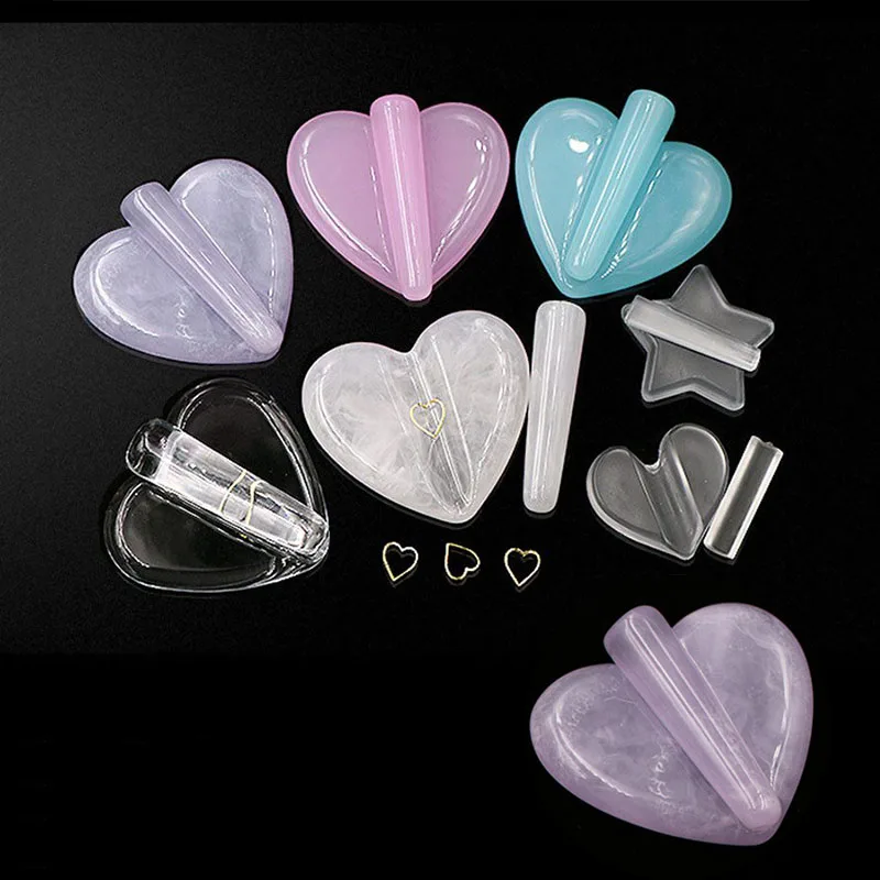 

Nail Art Star/Heart Shape 1Pc DIY Rivet Embossed Mold Metal Frame Manicure Tool