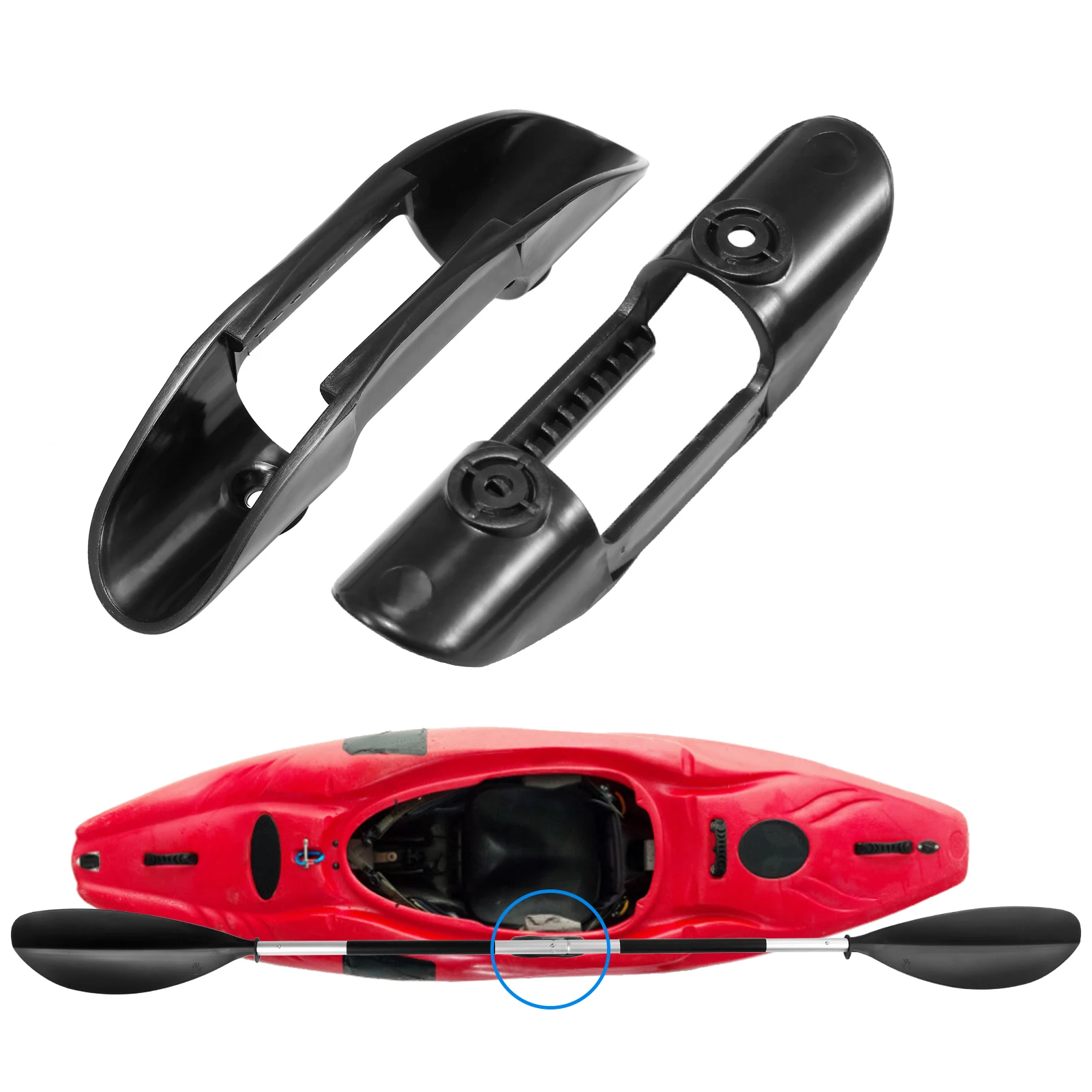 

4pcs Kayak Canoe Paddle Holder Clips Kayak Paddle Holders Safety Paddle Deck Mounted Clips Universal Kayak Accessories