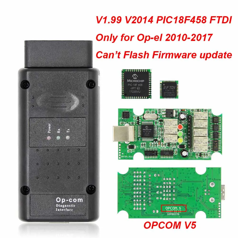 OPCOM V5 Для Opel OP COM 1,70 флэш-прошивка обновление OP-COM 1,95 PIC18F458 FIDI CAN BUS OBD OBD2 сканер Автомобильный Диагностический авто инструмент - Цвет: V1.99