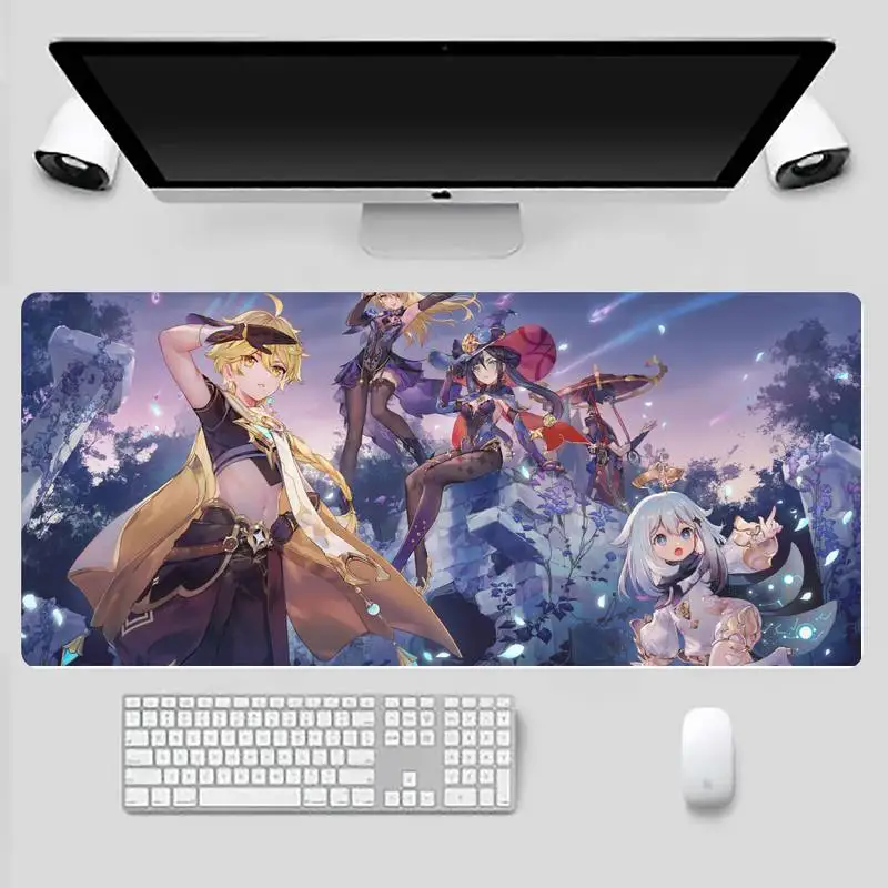 

genshin impact Gaming Player desk laptop Rubber Desk Table Protect Game Office Work Mouse Mat pad X XL Non-slip Laptop Cushion