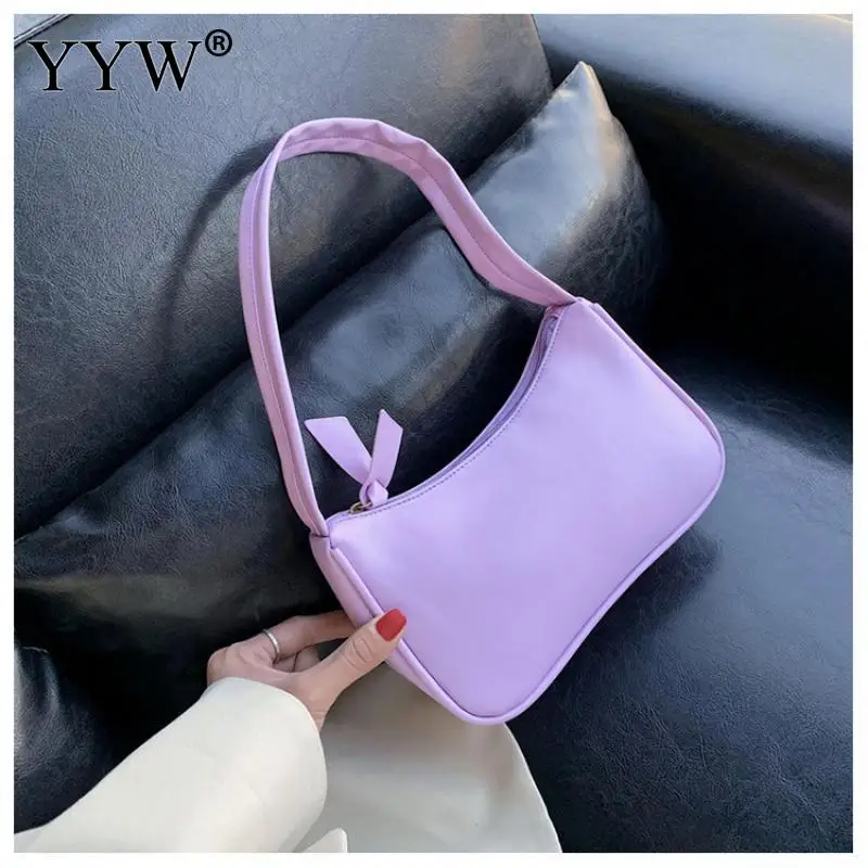 

Fashion Solid Baguette bags MINI PU Leather Shoulder Bags For Women 2020 Chain Design Luxury Hand Bag Female Travel Bag