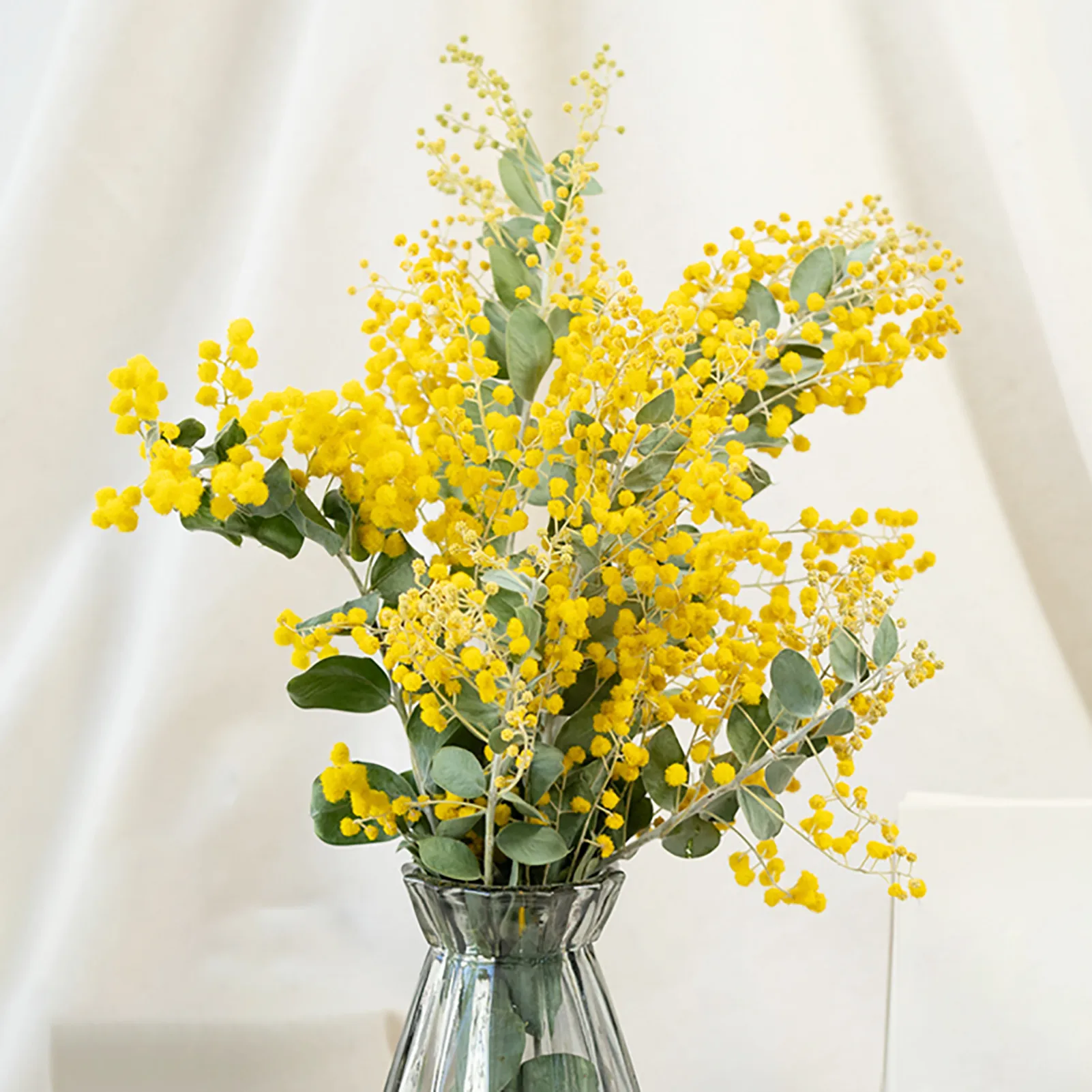 

4-6pcs Natural Acacia Dried Flower Fresh Preserved Flowers Display Flowers Dry Bouquet Simulation Flower Ornament Home Decor