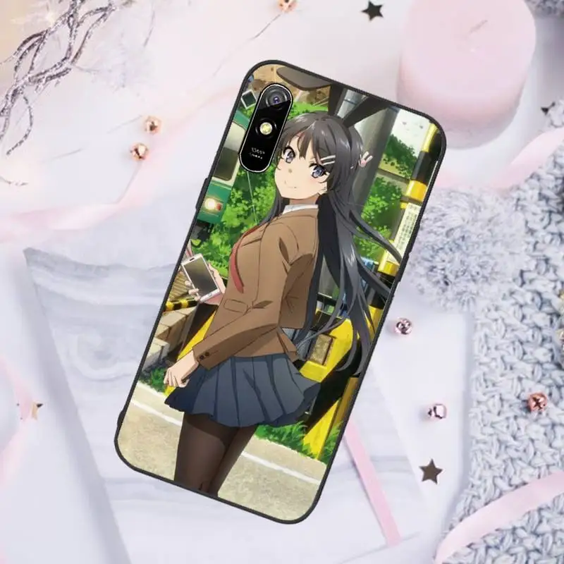 

Mai Sakurajima anime girl Phone Case For Xiaomi Redmi note 7 8 9 pro 8T 9A 9S Mi Note 10 Lite pro