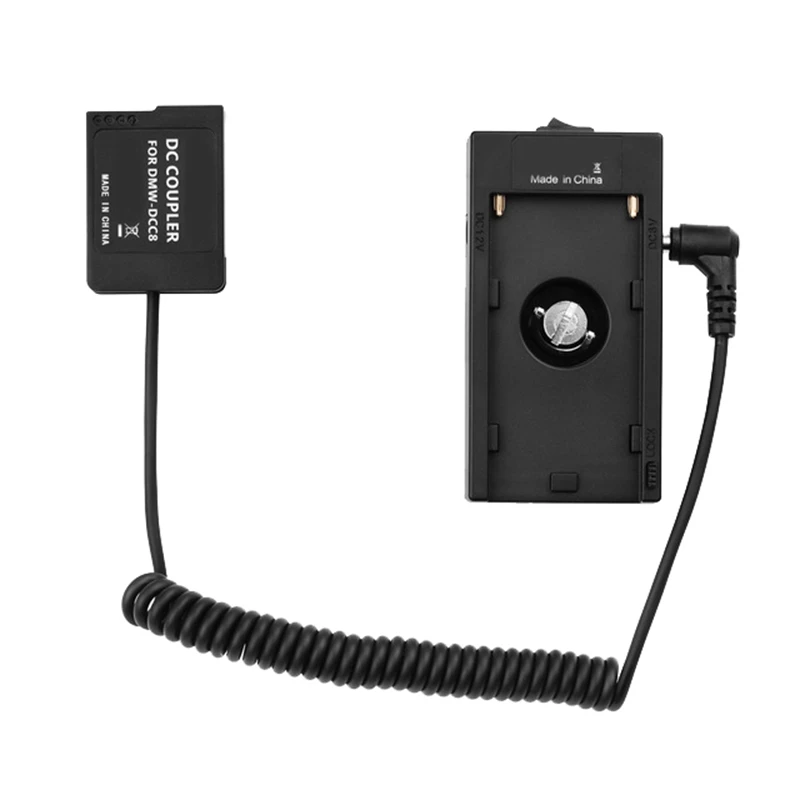 

NP-F970 Battery Plate Holder Adapter DMW-DCC8 Dummy Battery Coupler for Panasonic G6/G7/G80/G81/G85 Cameras