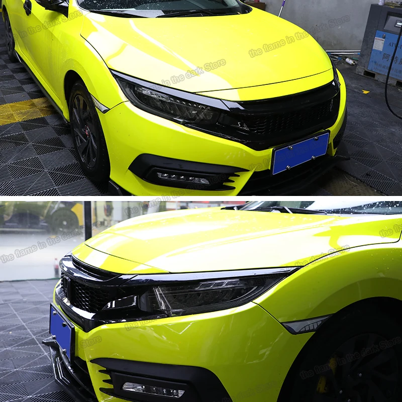 

Lsrtw2017 TPU Car Transparent Black Headlight Film Protective Sticker for Honda Civic 2015 2016 2017 2018 2019 2020 10th