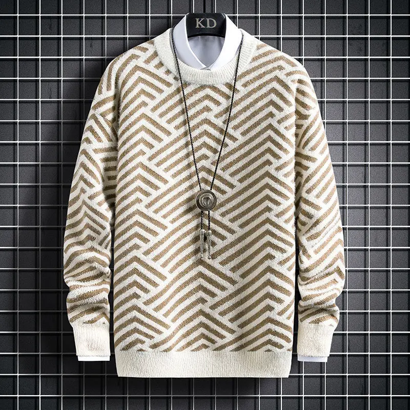 

New Winter Half High Collar Thick Warm Sweater Men Turtleneck Brand Mens Sweaters Slim Fit Pullover Men Knitwear