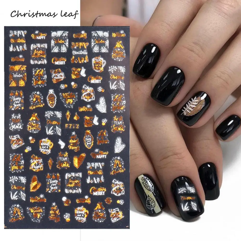 

Nail Sliders Various Patterns Beautify Nails Double Color Snowflakes Christmas Nail Art Foils Winter Decor for Female