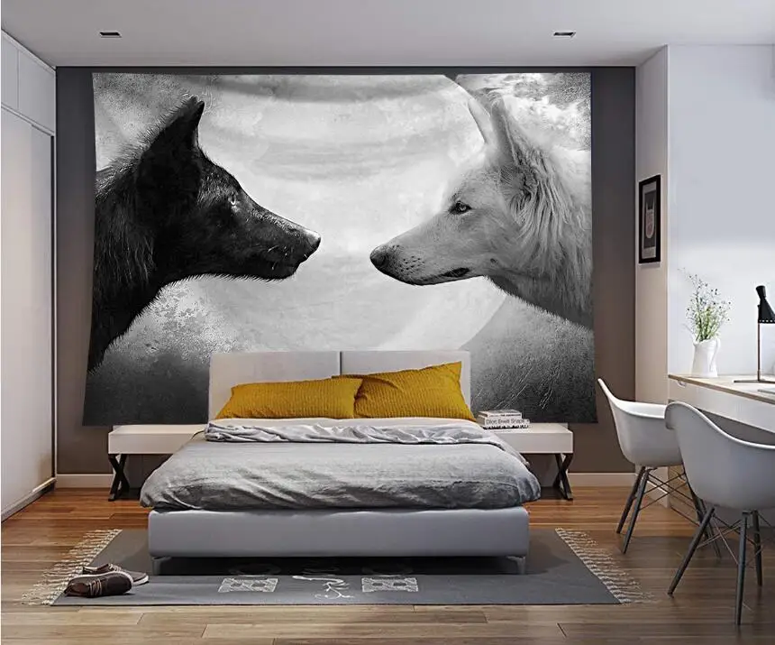 Гобелен на стену с изображением животных из полиэстера Льва осьминога травяное