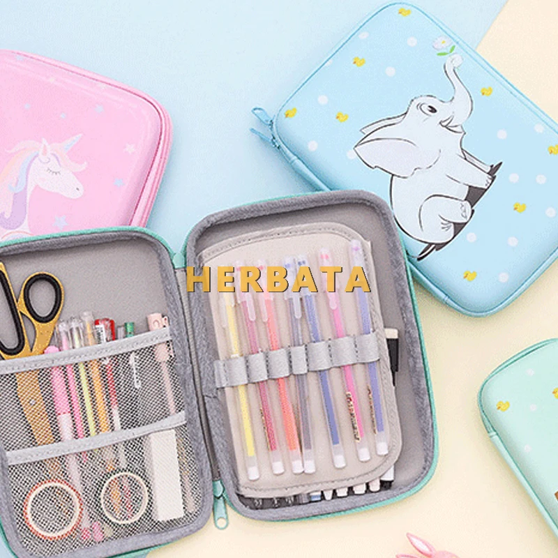 Простой чехол для карандашей большой вместимости маленький свежий Женский