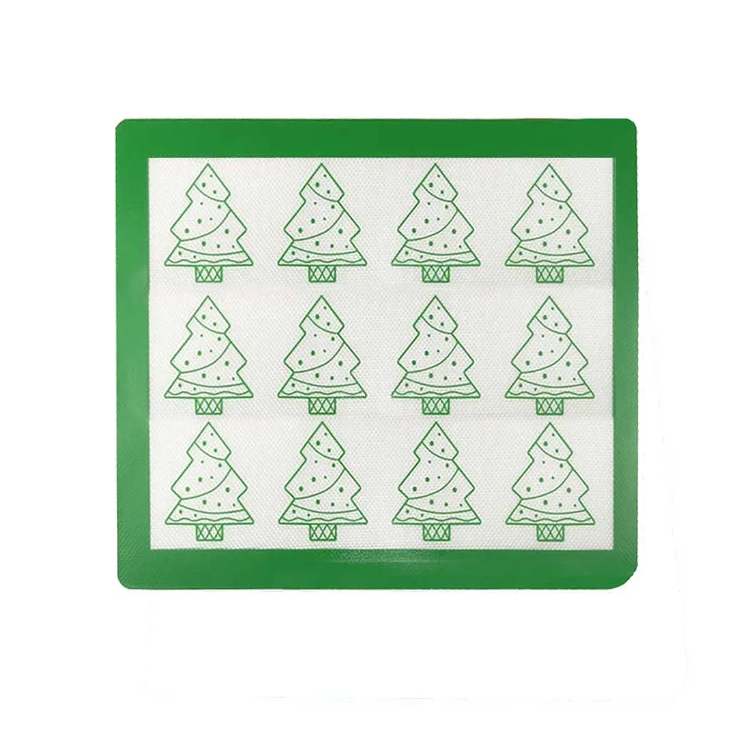 Рождественская елка шаблон Силиконовый коврик помадка инструменты для
