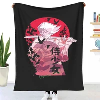 demon samurai for anime lovers throw blanket 3d printed sofa bedroom decorative blanket children adult christmas gift