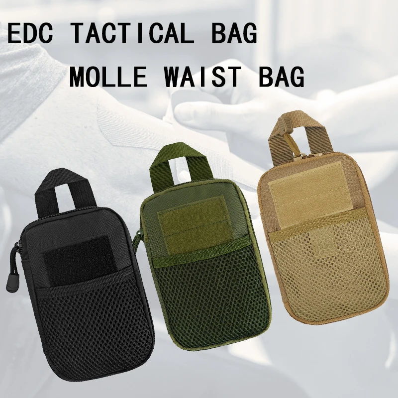 

Oxford Cloth Tactical Bag Outdoor Molle Military Waist Fanny Pack Mobile Phone Pouch Belt Waist Bag EDC Gear Bag Gadget Purses