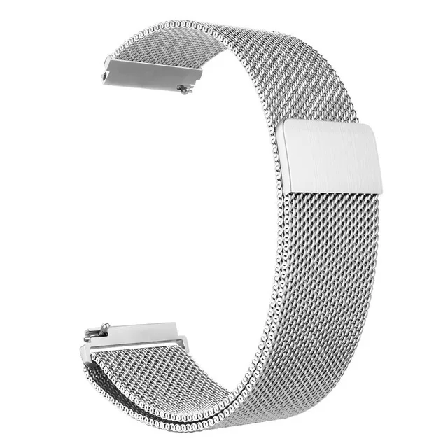SILVER Для Garmin Vivoactive 3 Band 20 мм быстросъемный Миланский ремешок из нержавеющей стали для часов Vivomove HR/Forerunner 645 музыкальные полосы - Цвет ремешка: SILVER