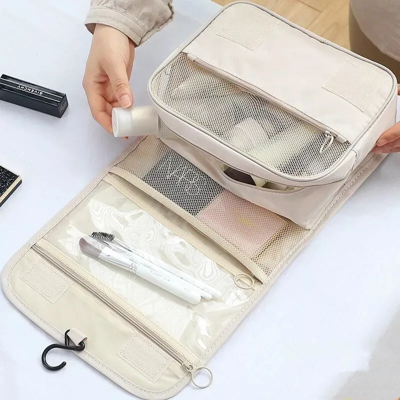 Женский органайзер для макияжа портативная простая сумка косметики большой