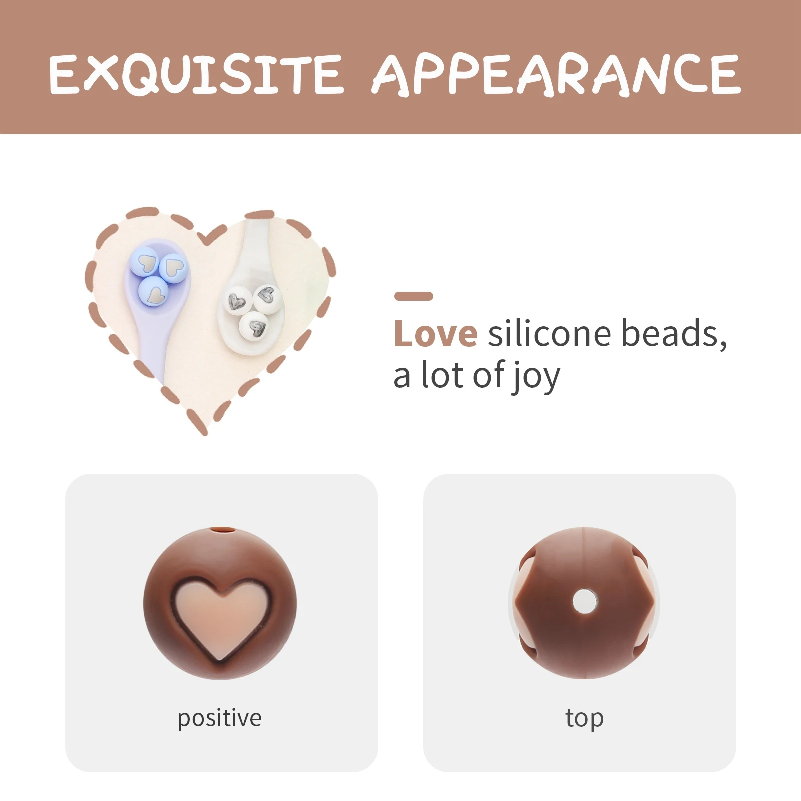 Cuentas de silicona para mordedor de beb&eacute;, 14mm, coraz&oacute;n, sin Bpa, cadena para chupete de reci&eacute;n nacido, pulsera, collar, accesorios para ni&ntilde;os, 10 Uds.-4