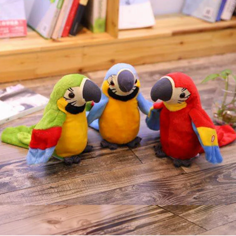 

Cute Talking Electric Parrot Toy Talking Record Waving Wings Electric Soft Toy Kids Birthday Gift