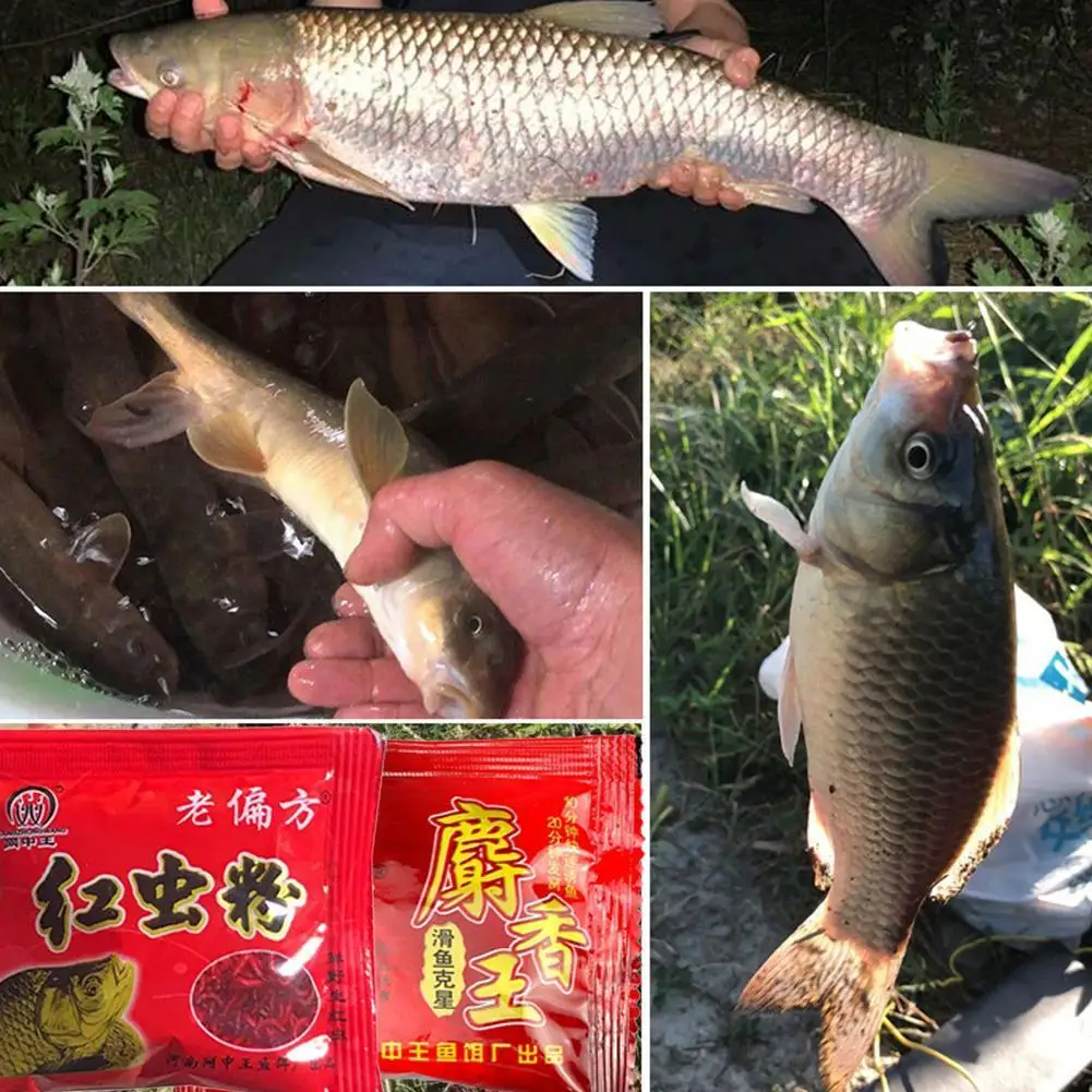 10g Carp Fishing Bait Fish Feeder Making Material Shrimp Musk Silkworm Powder Earthworm Flavor Chrysalis Worm C0C9 |