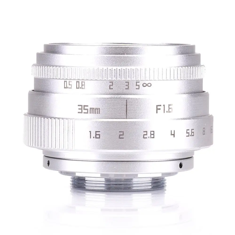 Серебристый мини 35 мм f/1,6 APS-C cctv объектив+ C-FX адаптер кольцо+ 2 макрокольцо для Canon Fujifilm X-mount Mirroless камеры