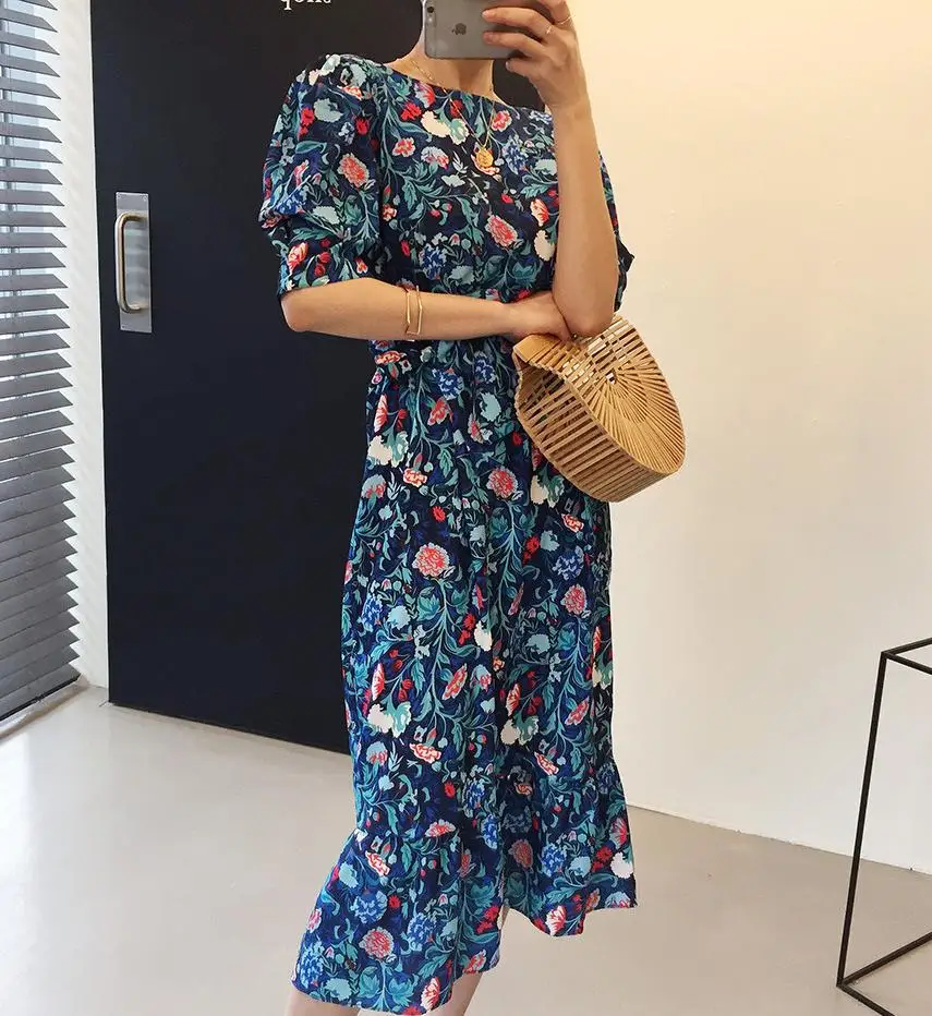 Женские летние платья 2020 сексуальное пляжное платье Бохо с круглым вырезом и