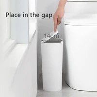 10 8l stylish trash bin slim design for corners wide openning garbage bins with elastic flip lid high quality durable trash can