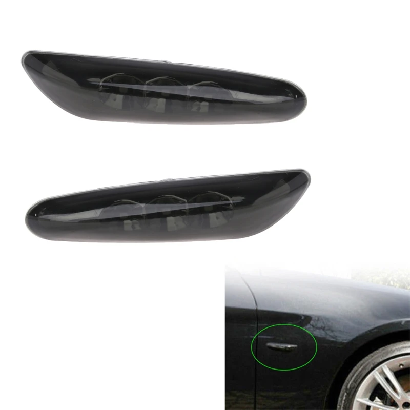 

X7AE 2 Pcs LED Side Marker Lights Turn Signal Lights Indicator for bmw E82 E60 E90