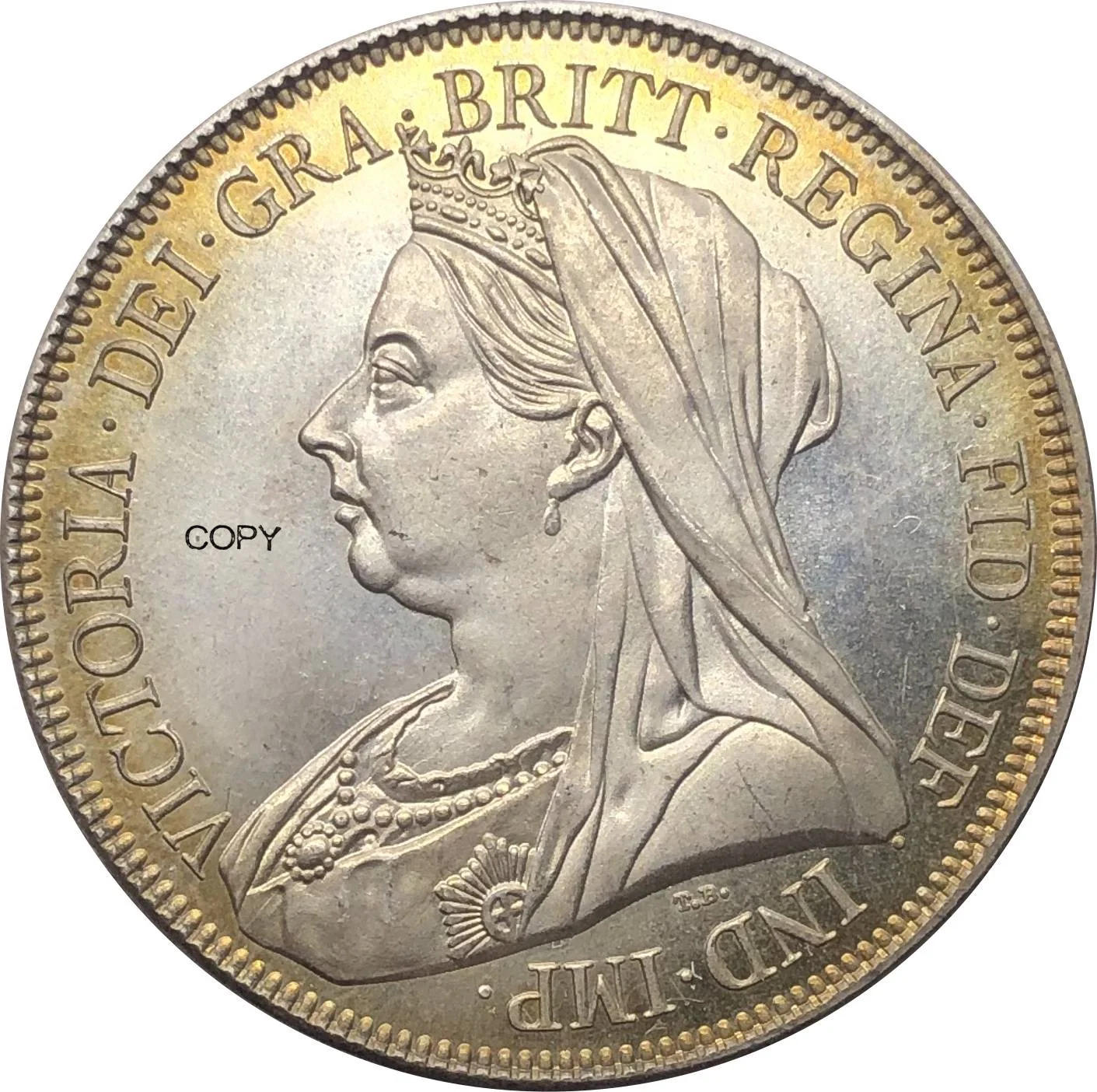 

Коллекционная медная монета 1893 года Великобритания 5 фунтов