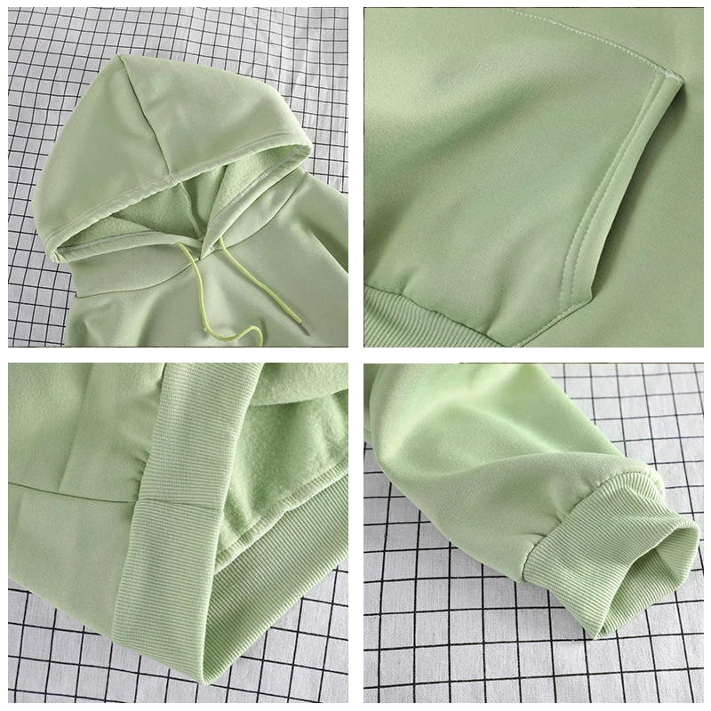 Shellsuning/Зимние Повседневные одноцветные толстовки для женщин Толстовка Harajuku с