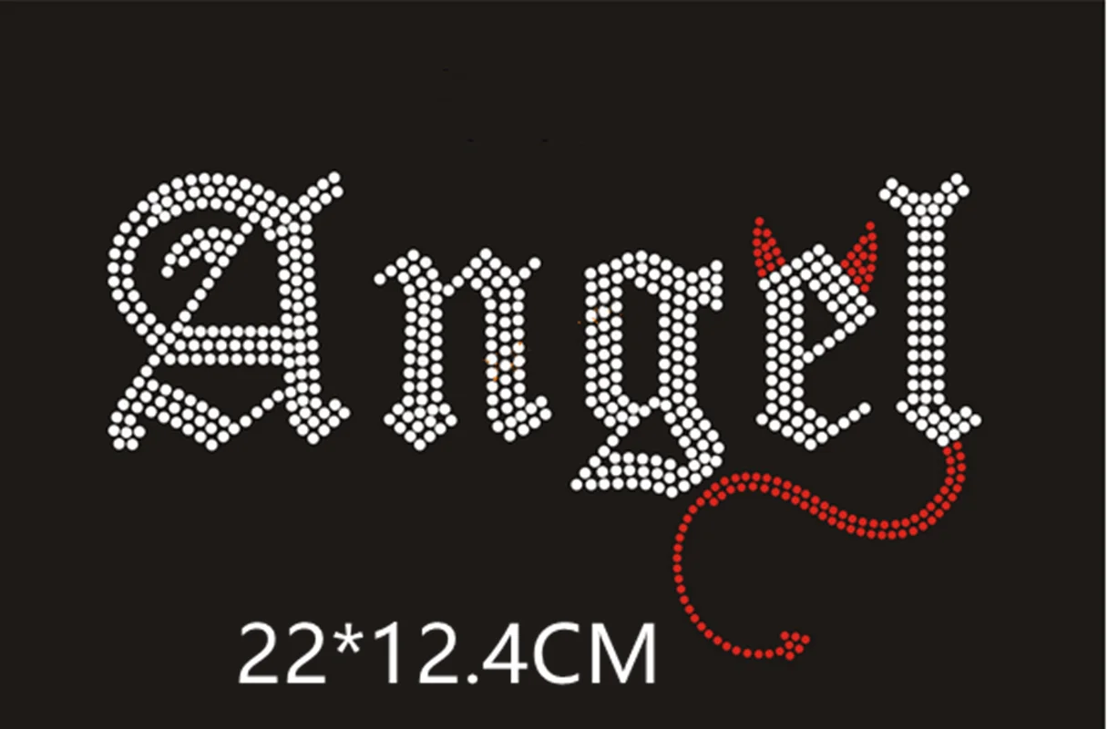 

Angel sticker iron on applique patches hot fix rhinestone transfer motifs designs iron on transfer fixing rhinestones for shirt