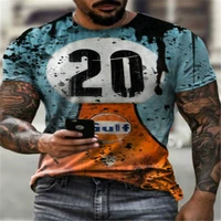 2021 summer mens casual sports shirt 3d printing harajuku loose all match short sleeved round neck plus size t shirt
