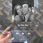 Акриловая доска с кодом Spotify на заказ, Белый текст с подставкой, персональные фотографииальбом, персонализированная любимая песня