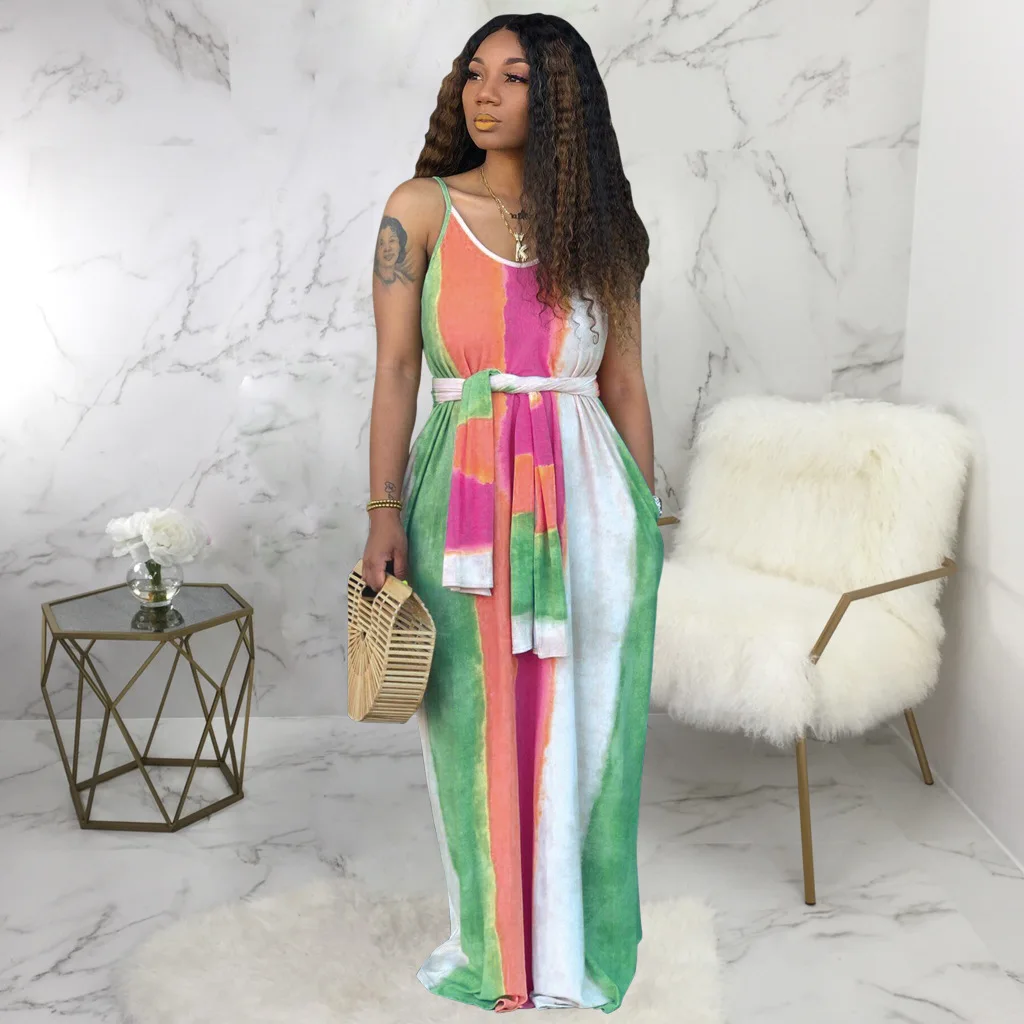 Лоскутное печатное летнее богемное пляжное платье Элегантное макси вечерние