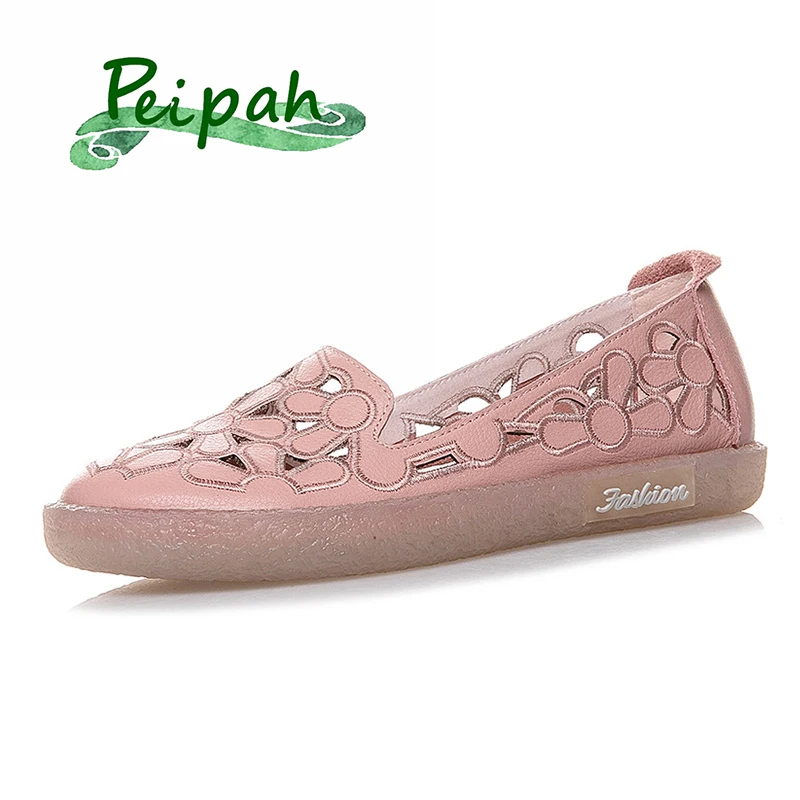 

Туфли PEIPAH женские из натуральной кожи, балетки в стиле ретро, без застежки, плоская подошва, повседневные однотонные лоферы, красивая обувь